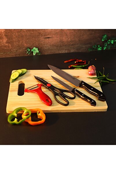 ROYALFORD RF7826 4 piece Kitchen Tool with Wooden Cutting Board