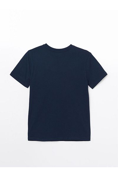 LC Waikiki Blue Crew Neck Boy T-Shirt