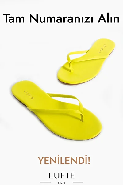 Lufie Style Yellow Flip Flops Women's Slippers