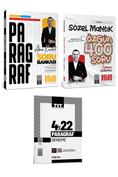 RETRO YAYINCILIK 2026 Tüm Ösym Sınavları Için Paragraf Ve Sözel Mantık Muhteşem Soru Bankası Seti