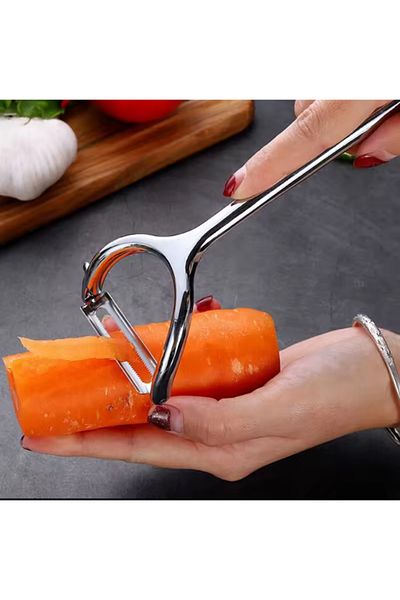 TARIK HOME Luxury Stainless Steel Silver Color Double Blade Fruit and Vegetable Peeler