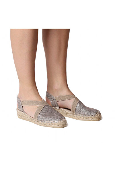 Toni Pons Velıno Kadın Platın Simli Dolgu Topuk Espadril 1TONW2020113