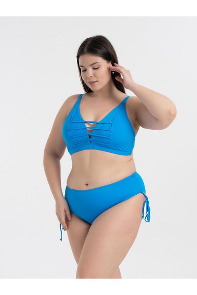 AQUAVİVA Bikini pentru femei Aquaviva, albastru, mărime mare, în formă de X, cu șnur încrucișat