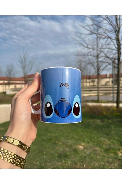 Gofeel Blue Stitich Full Printed Detail Ceramic Mug