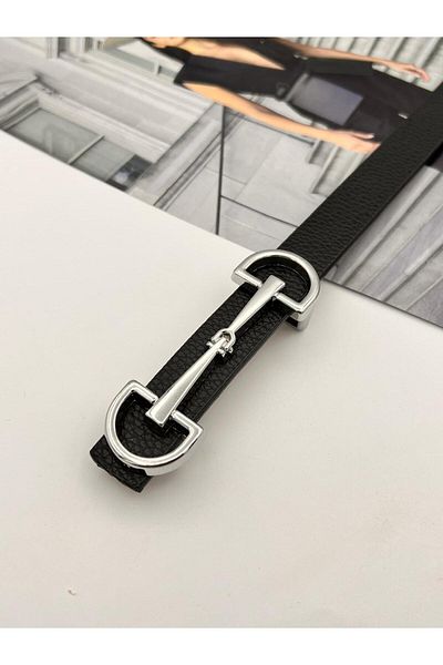 MODAM HİFA Cataramă lungă Argintiu Femei Curea Pantaloni Curea Rochie Curea Cămașă Curea Jachetă
