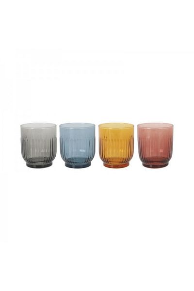 LAV Set of 4 multi-colored glass glasses, Tokyo, 330 ml