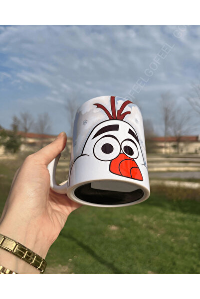 Gofeel Beyaz Olaf Full Baskılı Detail Seramik Kupa