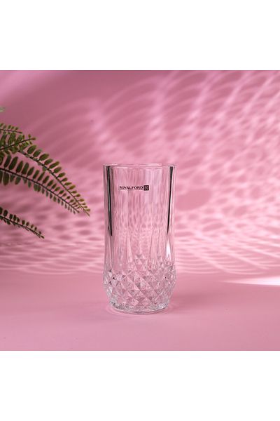 ROYALFORD طقم أكواب زجاجية شفافة سعة 225 مل (7.6 أونصة) - RF11657|