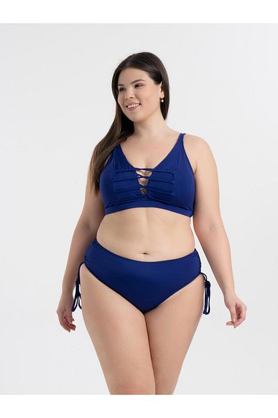 AQUAVİVA Aquaviva Women's Curved Cut Blue Dimensional Recovery Bikini