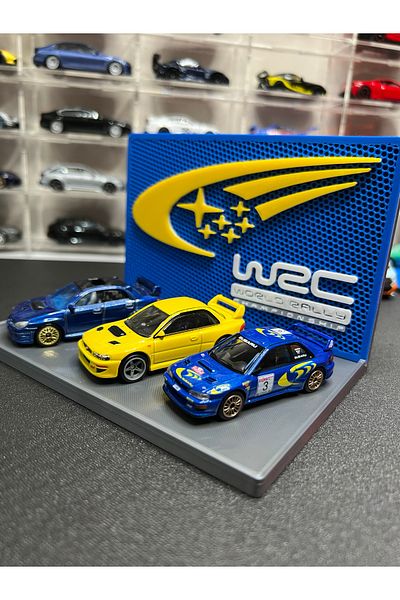 Figure Mood Subaru Wrc Shape 3 Vehicle Capacity Scale 1/64 Diorama Display Stand (Not Including Vehicles)