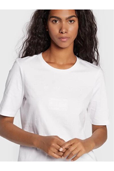 Tommy Hilfiger T-Shirt Metallic WW0WW33522  Rosa Regular Fit