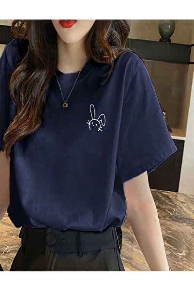 KOZİA OUTDOORS Μπλουζάκι Trend Oversize Basic με σχέδιο μικρού κουνελιού