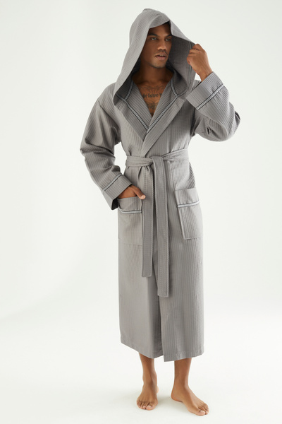 Nuşa Pike Kumaş Bambu Pamuk Erkek Sabahlık