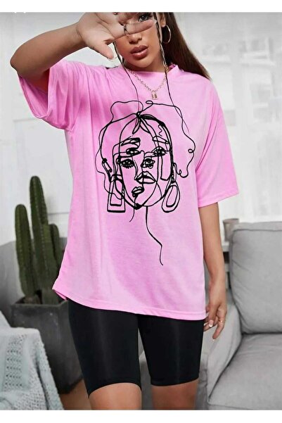 KOZİA OUTDOORS Γυναικείο βαμβακερό μπλουζάκι με στάμπα προσώπου και λαιμόκοψη...