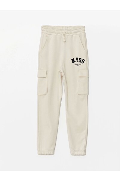 LC Waikiki Φούτερ LCW Kids Beige ελαστική μέση για αγόρι Jogger