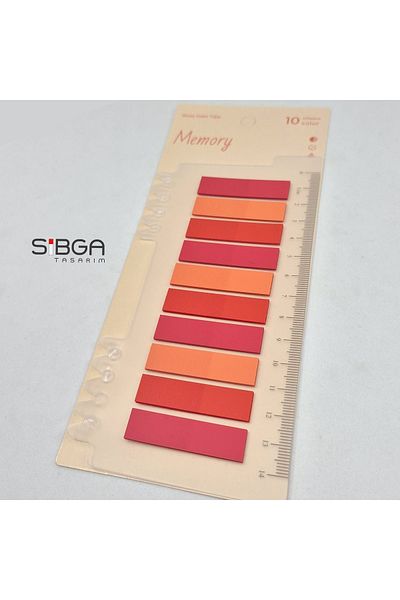 sibga tasarım Transparent Colored Post-It Note Paper - 200 Sheets Bookmark Sticker