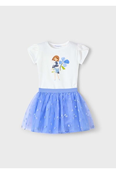 MAYORAL Girl's Tulle Skirt Set Blue