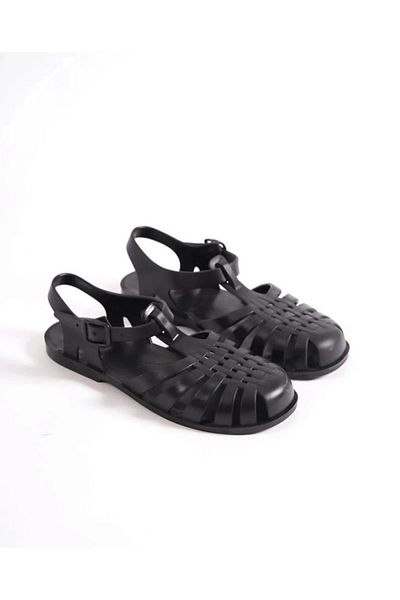 PLN SHOES Sandale de damă Jelly Transparente cu cataramă