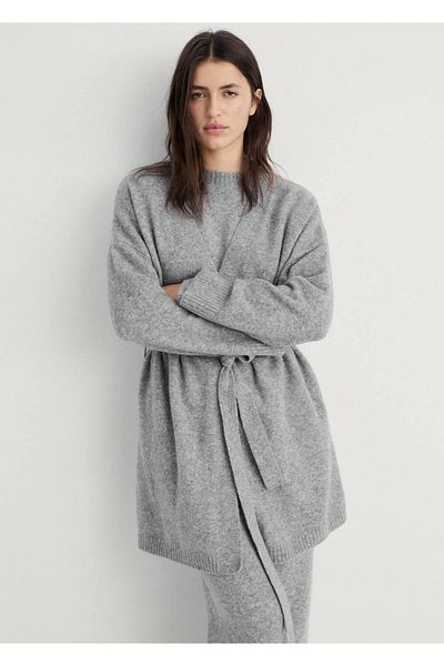 MANGO Woman Short knit cardigan