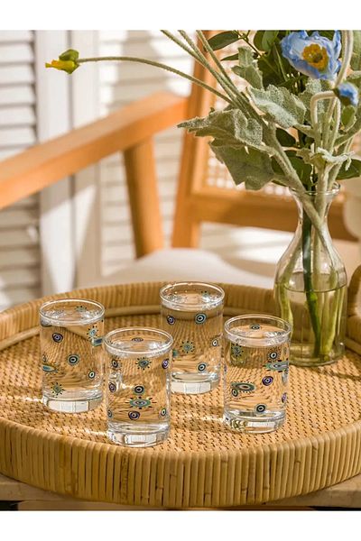 LC Waikiki 125 ml Water Glass Coffee Side Set with 4 Pieces