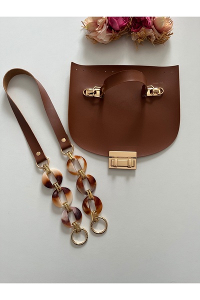 zg hobi aksesuar Örgü çantalar için suni deri kapak ,akrilik askı kiti