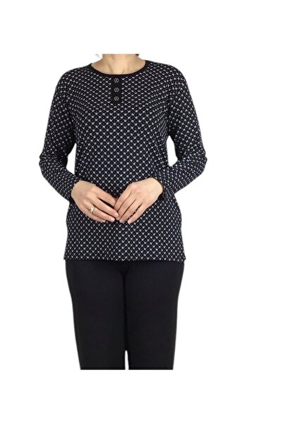 ECE GİYİM Women's Patterned Lycra Bluz