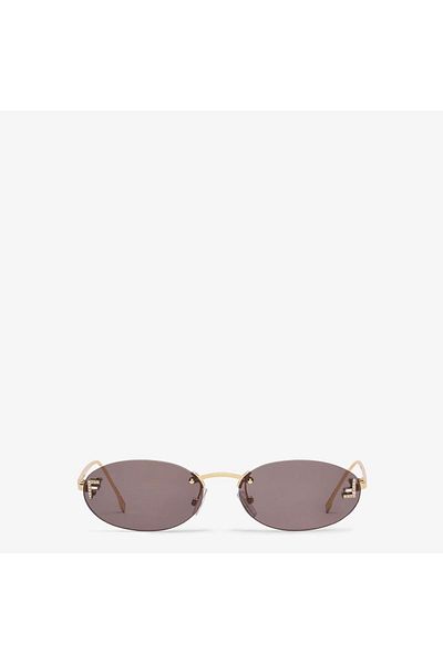 Elia FF Jewelled Oval Design Sunglasses