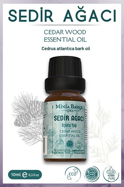Minia Bahçe Bitki ve Sanat Atölyesi Cedar Essential Oil 10ml – 100% Pure and Natural