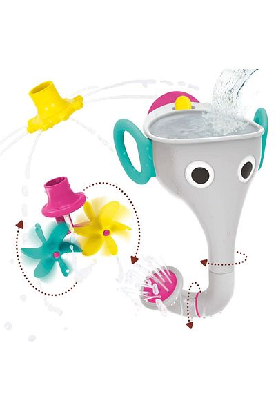 Yookidoo Yookidoo toy, elephant trunk with shower head for bath, gray, 18 months +