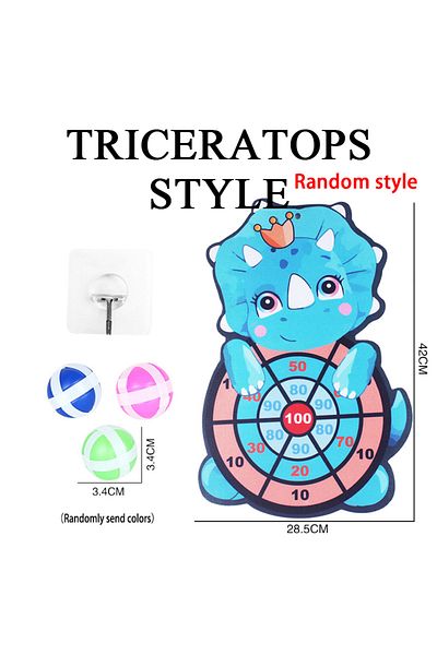 Choice Triceratops Style Montessori Dart Board Target Sports Game Toys For Children 4 To 6 Years Old Outdoo