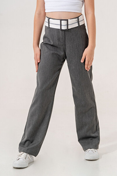 GİYİCEM TEKSTİL Kız Çocuk Ters Kemerli Pantolon 6002