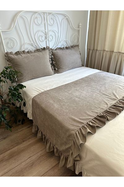 Decamor home Комплект възглавници за легло с волани от норка