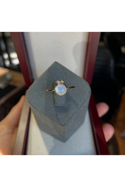 Src Jewelry 925 Ayar Gümüş Aytaşı Doğal Taşlı Yüzük