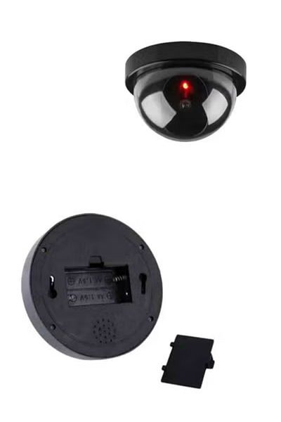 co arma 2 AA Battery Powered Dummy Security Camera with Flashing Red Light