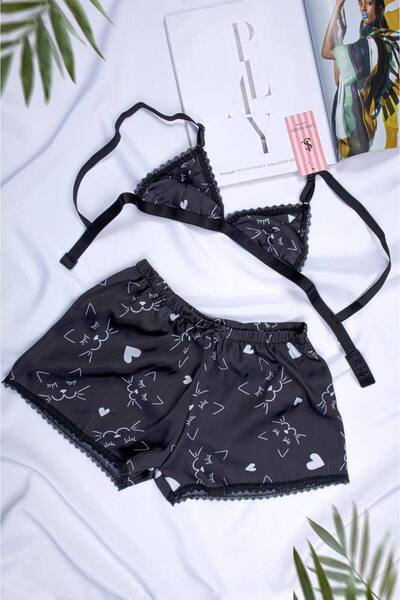 İNSPİRA Set de îmbrăcăminte de noapte din satin pentru femei