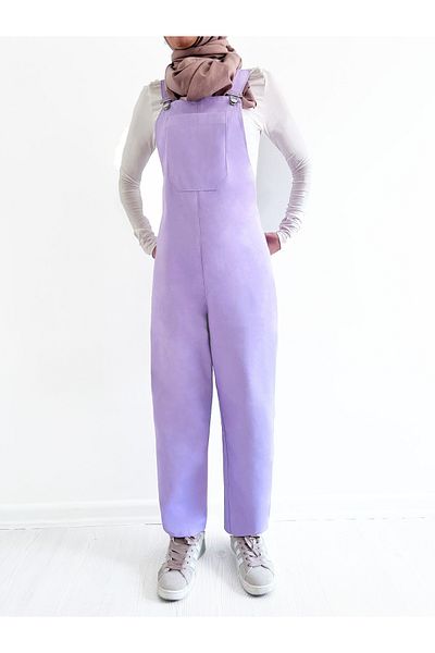 FREYA MODA Lilac Jumpsuit - Comfortable Cut with Front Kangaroo Pocket