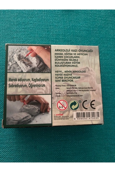 AZİZ OYUNCAK 🦖 10’lu Renkli Dinozor Arkeolojik Kazı Kiti Eğitici Öğretici Bilim Aktivite Seti