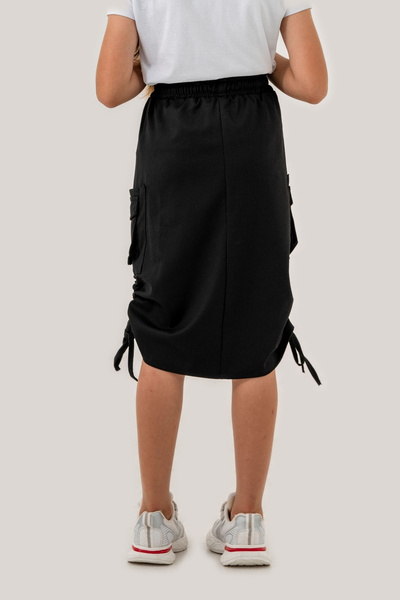 GİYİCEM TEKSTİL Fusta pentru fetiță cu încâlcire laterală 6201