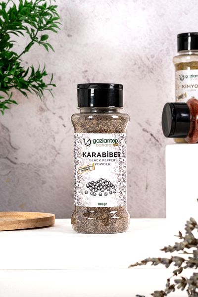 Gaziantep Baharat Black Pepper 100Gr - Naturally Ground - No Additives & Intense Flavor
