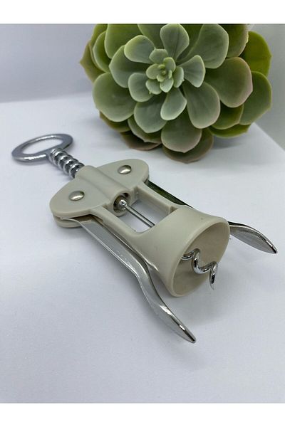 ViZKA Colorful Metal Corkscrew Wine Opener / Beige