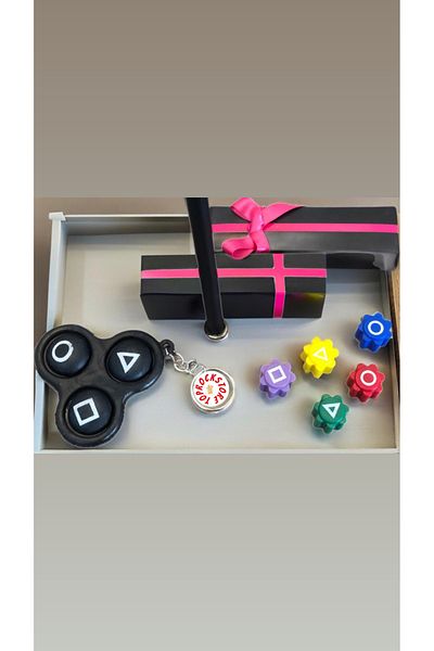 TOPROCKSTORE Squit Game 5 Stone Boxed Toy Popit Keychain Set