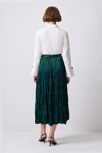 Touché Privé Crushli Satin Skirt