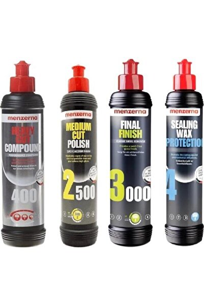 Menzerna 400 2500 3000 Sealing Wax Boya Koruma Seti 250 ml