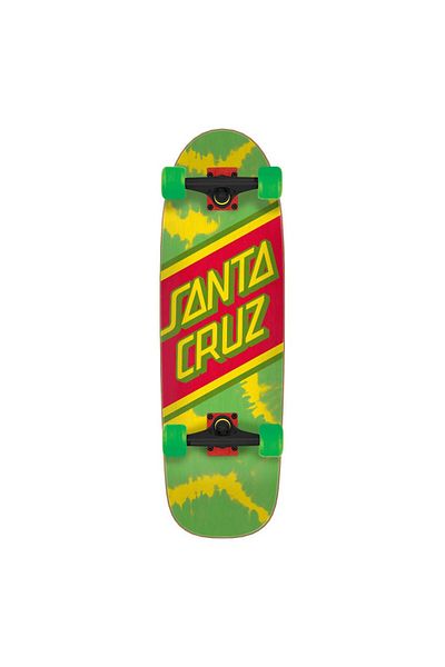 Santa Cruz Rasta Tie-Dye Street Cruiser Longboard Complete 29.05 Inch