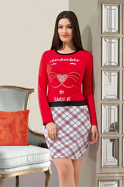 Marsilyan Plaid Patterned Tunic 946