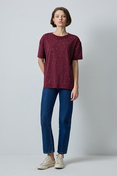 Touché Privé Tricou de bază cu detaliu de piatră