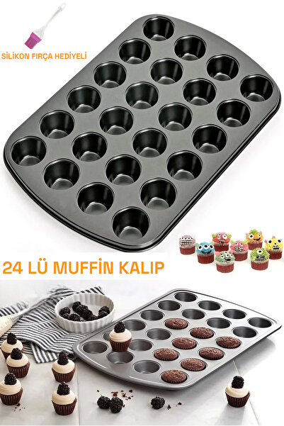 Ercazzo Muffin Kek Kalıbı 24 Lü Cupcake Kapsülü Fırın Mini Kek Kurabiye Kalıb...
