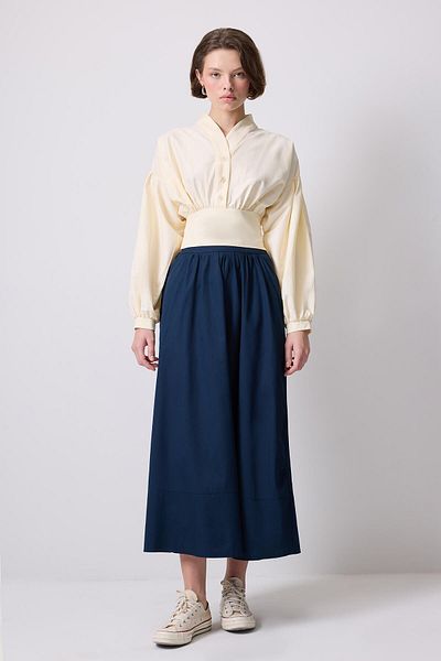 Touché Privé Belt Tie Bluz Skirt Suit