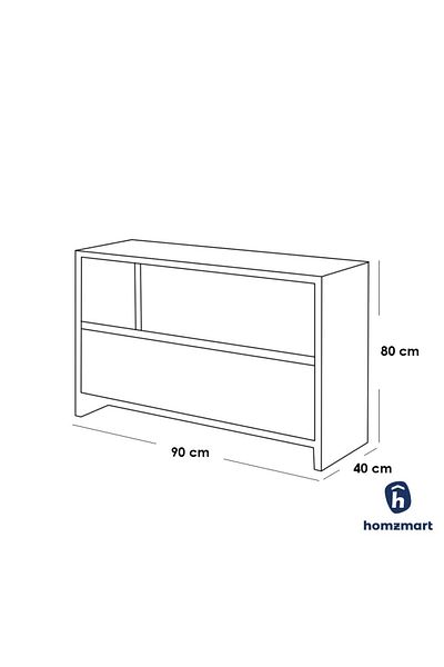 House One Coffee Corner|Coffee Table MDF with Large Storage Capacity Suitable -white-80x90x40cm