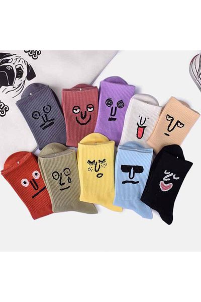 çorapkolik Πολύχρωμες κάλτσες 10 Pack Speed Expression Unisex Cotton Tennis College